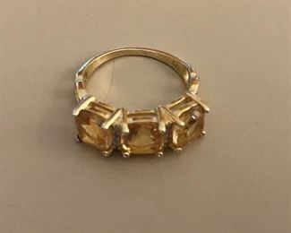 $20 3 stone gold tone ring.  Size 6 