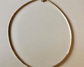 $30 Sterling silver collar necklace.  18"L