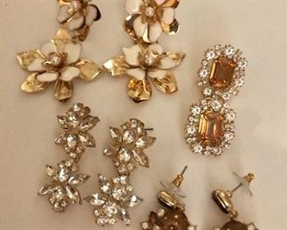 $12 each vintage sparkly earrings of all kinds Lower left pair SOLD 
