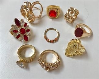 $20 each Far right goldtone  no stone ring SOLD 