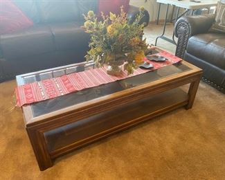 Glass Top Coffee Table - 54" Long x 24" Wide x 16" Tall - Pre-Sale $60