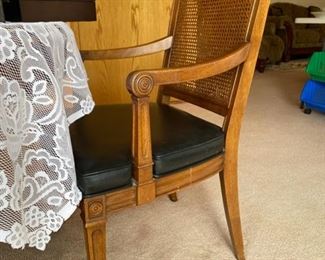 Vintage Henredon Dining Table, 2 Leafs & 8 Chairs w/Table Pad - 65" Length + 20" per Leaf x 45" Wide x 29" Tall - Pre-Sale $450