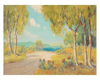 Dawson Dawson-Watson (1864-1939), Prickly Pear, oil on canvas, 16 x 20”, frame: 21 x 26" (LOT #16)