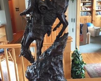 Mountain Man - Bronze by Frederic Remington