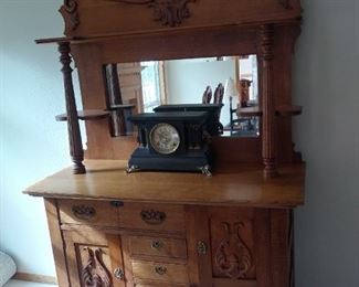 Victorian oak sideboard