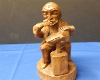 Hand Carved Wood Cobbles Figurine
