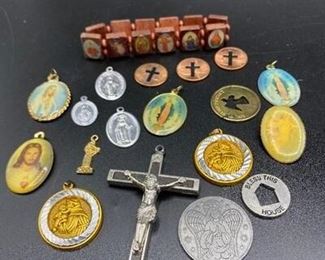 religious pendants and charms