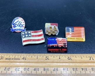 Patriotic lapel pins