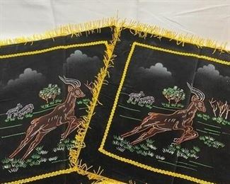 Black Velvet Deer Pillow Cases