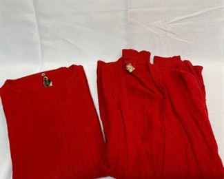 red sweater set