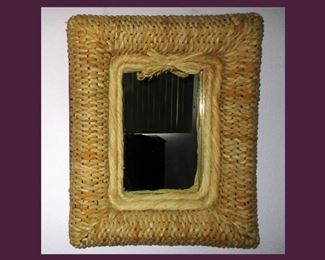 Large Attractive Woven Grass Mirror 