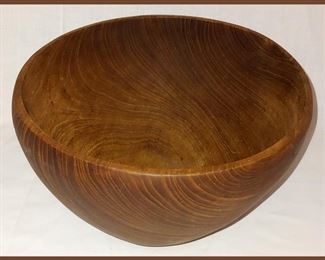 Large Deep Wooden Bowl 
