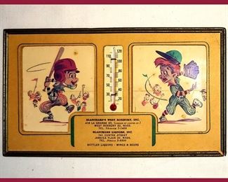 Vintage Blanchard's Liquors Advertising Baseball Thermometer. Blanchard's are still in Business in Boston