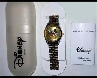 Disney Mickey Mouse Watch with Case and Warranty Papers 