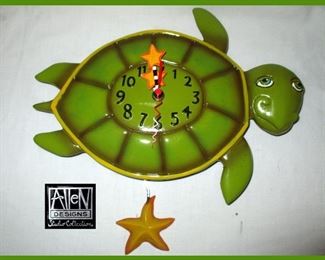 Allen Designs Turtle Clock with Pendulum; Very Cute!