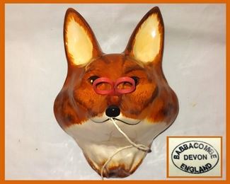 Babbacombe Devon England Fox String Holder with Scissors for Spectacles