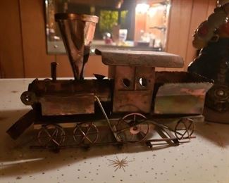Vintage Copper Musical Train $20  