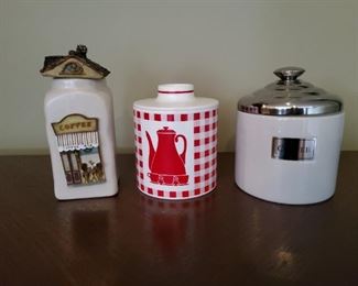 Vintage coffee canisters 
