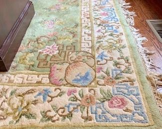 $800 - Hand knotted thick pile Wool Rug - 9 x 6
