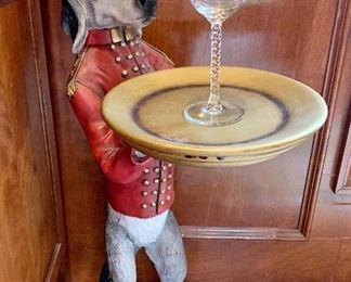 We are serving up an incredible sale! Come out and have some fun!((SOLD- $58, butler pup.)) Has a few imperfections on paws - but can still hold a cocktail with no problem. :)