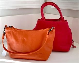 $34 - Vintage Sue Huston Leather Pink Bag. $j26 - Vintage Sue Huston Leather Orange Shoulder Bag (SOLD/orange)