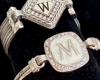 $10 (each) - Monogram Silver Bracelets
