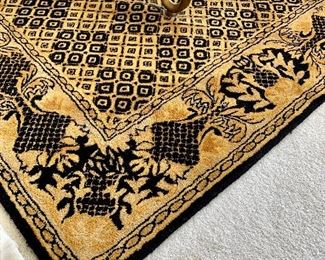 $300 - Black and Gold Rug - 5 x 8