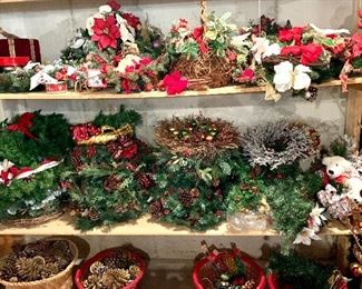 Décor Galore!  Huge Selection of Holiday!  Prices starting at $6 and up.  Christmas includes: Trees, Topiaries, Ornaments, Santas, Angels, Snowmen, Linens, Dishes, etc. Come see us!!