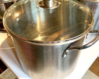 Tons of Kitchenware!! Pots, Pans, Cookie Sheets, etc.  Shop these amazing items at the sale!! $28- 16 Quart Stockpot.