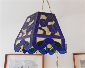 One of many stained glass sway lamps.