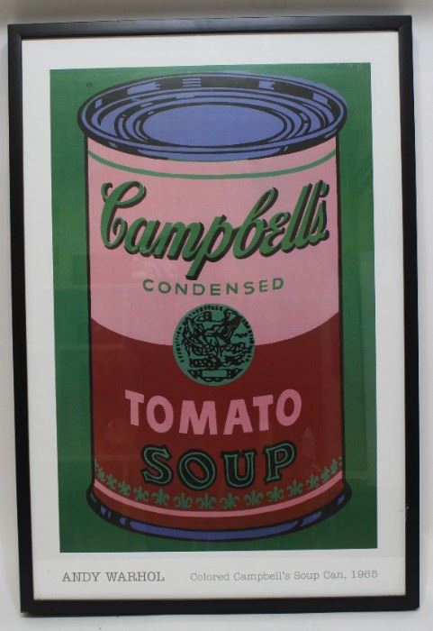 Framed Andy Warhol poster