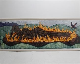 Michael Ehle (1953-2000) large gouache on rice paper