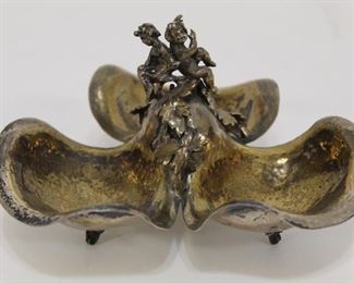 Sterling figural cherub divided bowl by Morini Maria Italy