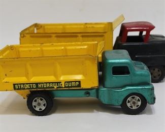 Vintage metal toy trucks