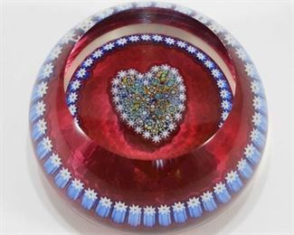 Perthshire Scotland Millefiori Glass Paperweight  