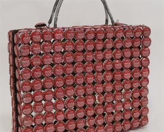 Coca Cola bottle cap briefcase / purse