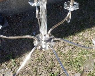 27" diameter x 22"H (plus chain) Brushed Nickel 6 light Chandelier $125