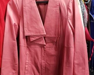 Vintage Jessica London Size 20 Pink Leather Zip Up Jacket EUC $95  (on Ebay )