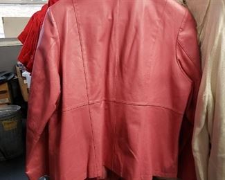 Vintage Jessica London Size 20 Pink Leather Zip Up Jacket EUC $95  (on Ebay )