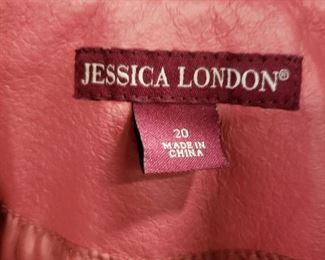 Vintage Jessica London Size 20 Pink Leather Zip Up Jacket EUC $95  (on Ebay )
