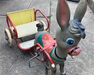Gumont Bologna made in Italy Vintage Donkey Pedal Tricycle 1960s Complete 31”x24” x17” 