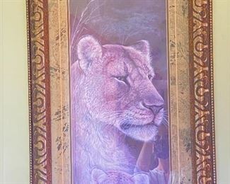 Lion and cub artwork
