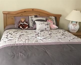 Queen bed ,headboard , mattress