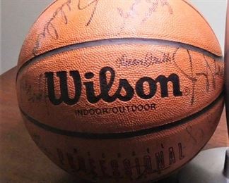 Autographed Basketball - Dean Smith - Phil Ford