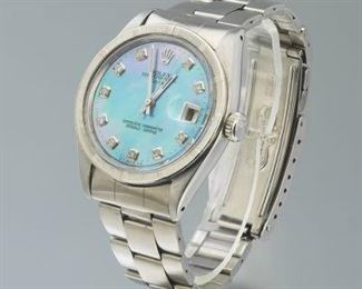  Rolex Model 1501 Stainless Steel Oyster Date Mother of Pearl Dial Automatic Watch 