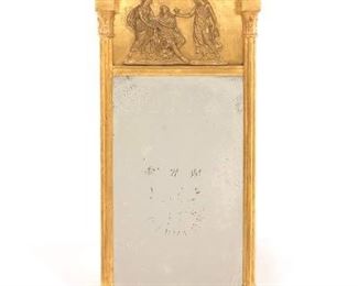 American Federal Style Classical Frieze Wall Mirror 