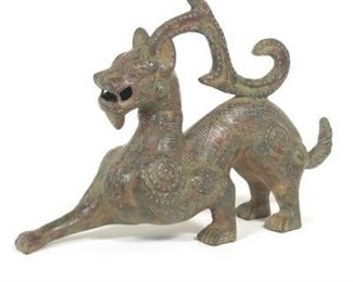 Bronze Beast Sculpture