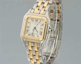 Cartier Panthere 18k Gold and Stainless Steel Watch