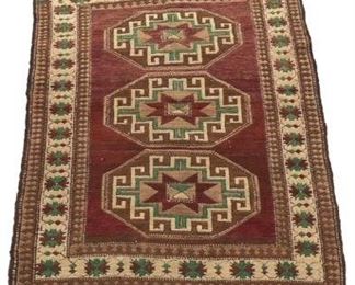 Fine Antique HandKnotted Caucasian Carpet, ca. 1930s 