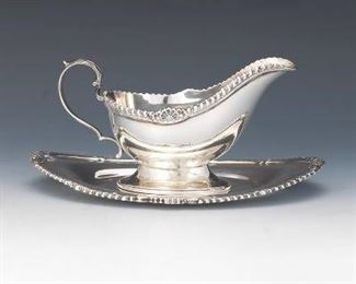 Fisher Sterling Silver Sauce Boat and Underplate
